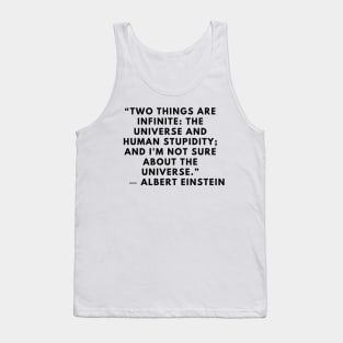 Quote Albert Einstein Tank Top